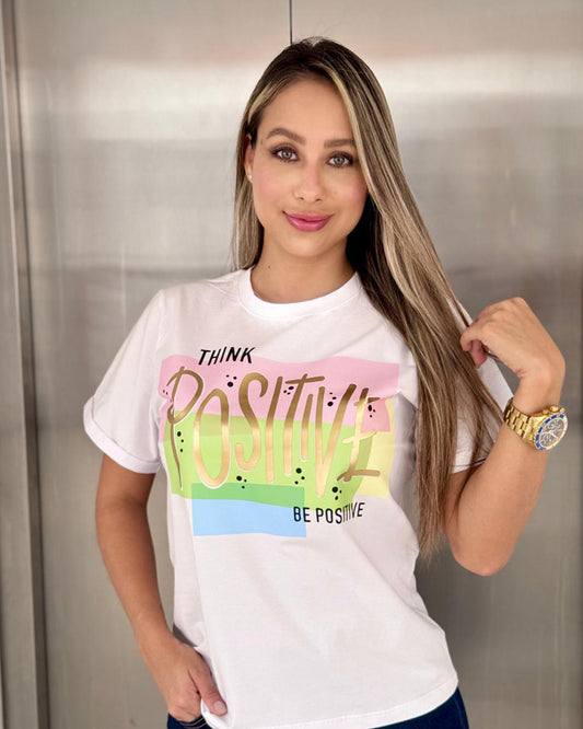 CAMISETA THINK POSITIVE