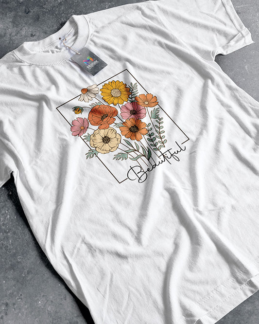 CAMISETA FLORES BEAUTIFUL