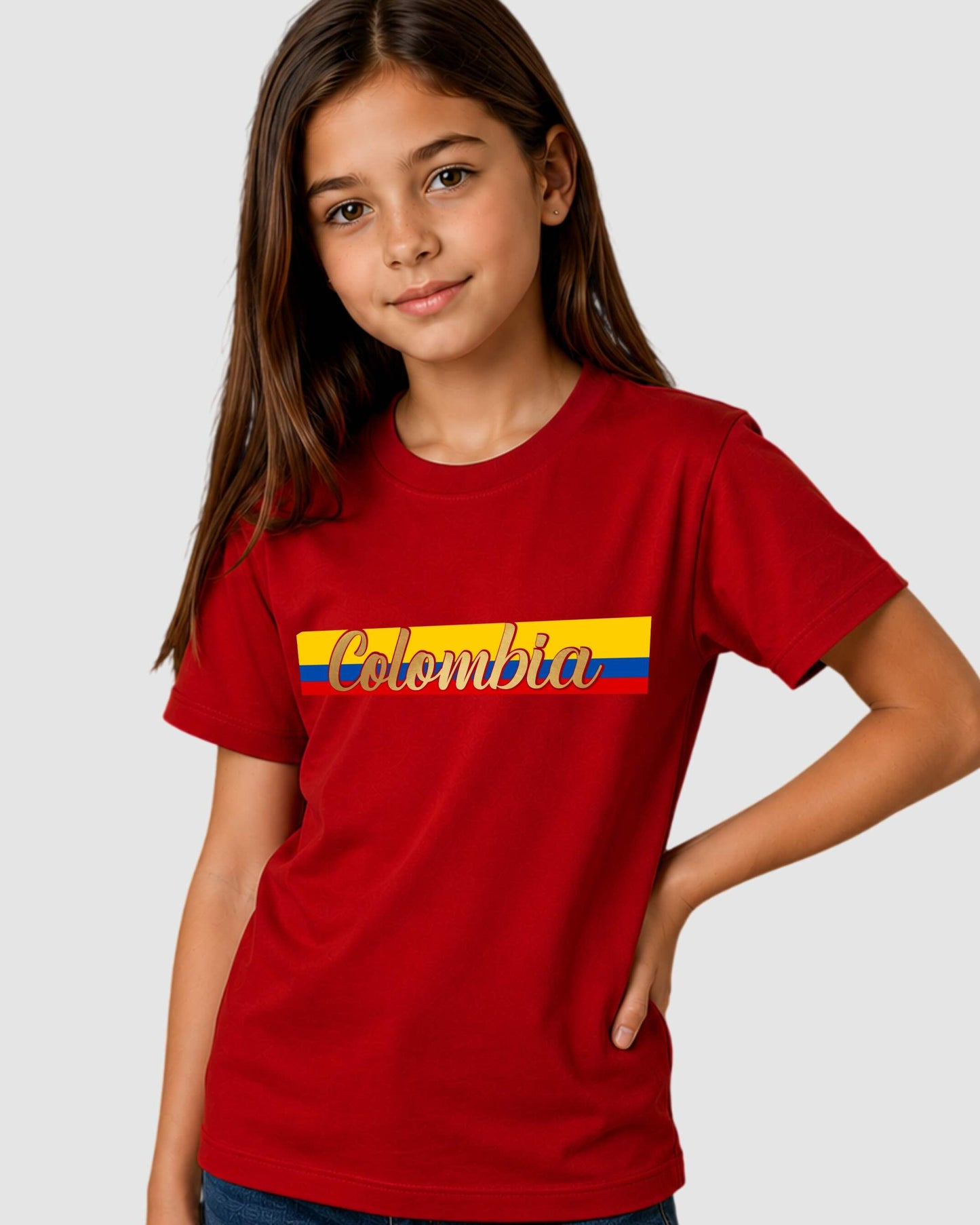 Camiseta de Niña "Colombia" en 100% Algodón | Maitex