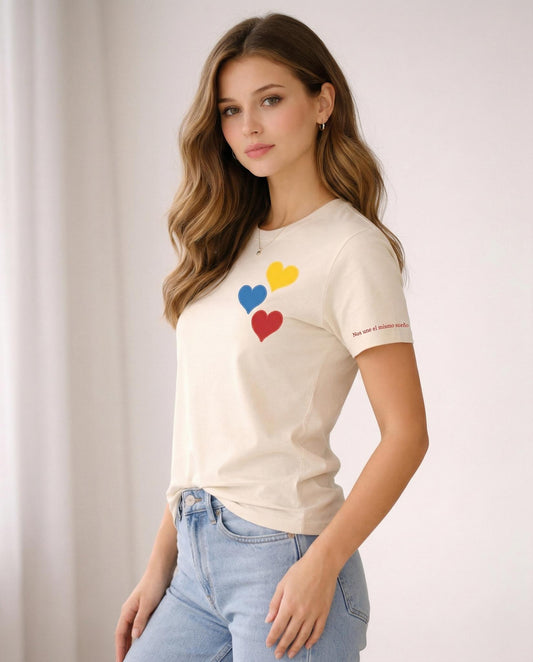 Camiseta de mujer "Sueño Tricolor" en Algodón Premium Peruano | Maitex