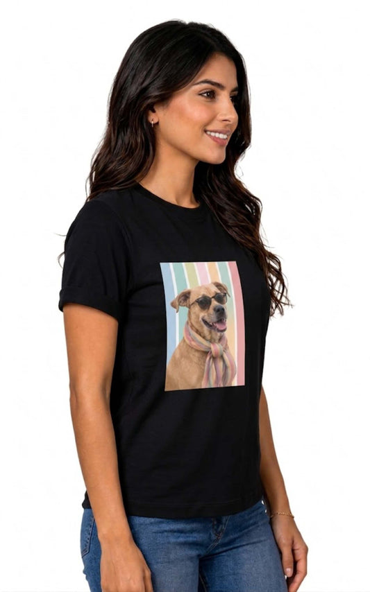 Camiseta de mujer "Happy Vibes" en Tela Fría | Maitex