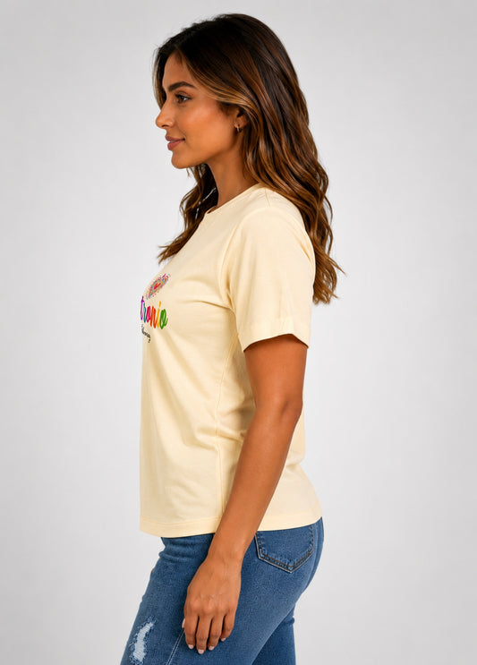 Camiseta de mujer "Latido Petronio" en Algodón Premium Peruano | Maitex