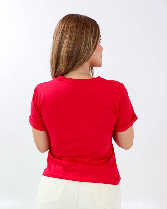 Camiseta de mujer "Ritmo Sabor y Alegría" en Tela Fría | Maitex