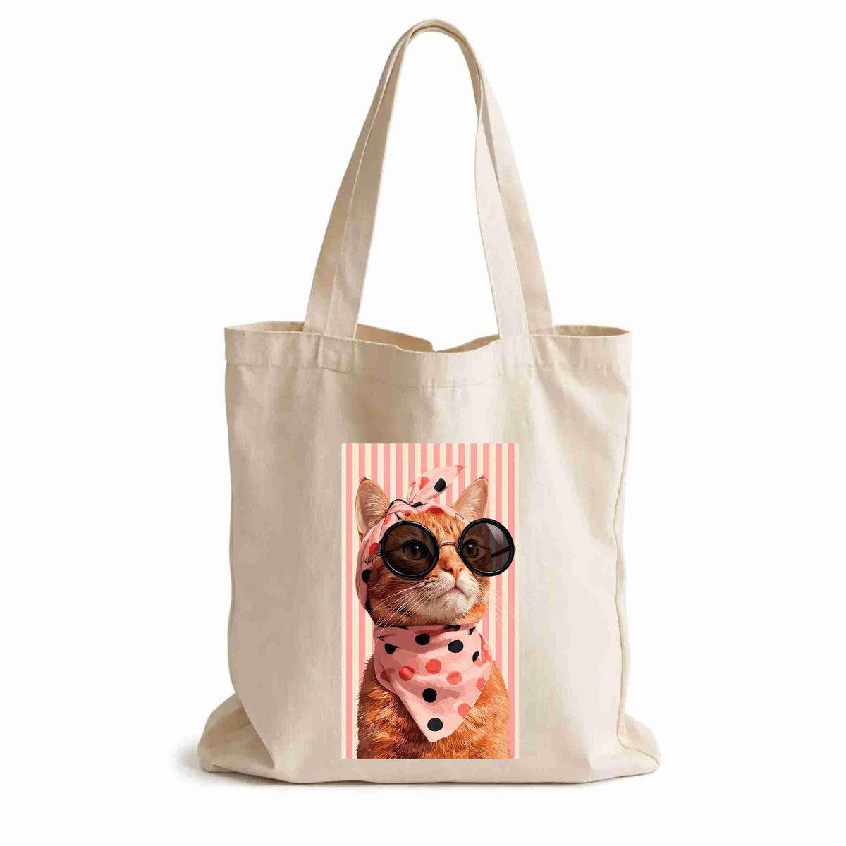 Tote Bag "Vintage Kitty" en Lona Biodegradable | Maitex