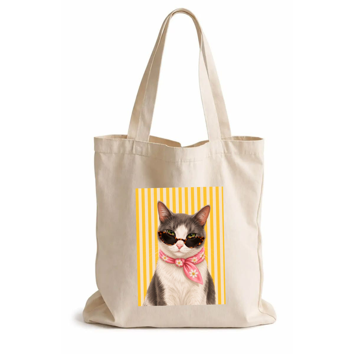 Tote Bag "Gato Cool" en Lona Biodegradable | Maitex