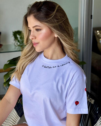 Camiseta de Mujer "BETTER ME" en Algodón Premium Peruano | Maitex
