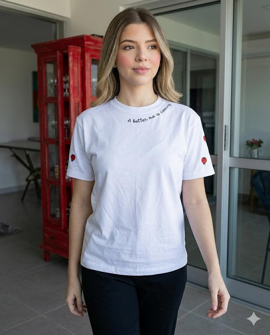 Camiseta de Mujer "BETTER ME" en Algodón Premium Peruano | Maitex
