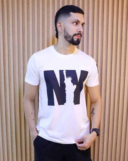 Camiseta Hombre Tela Fría – “NY Liberty Silhouette” Maitex