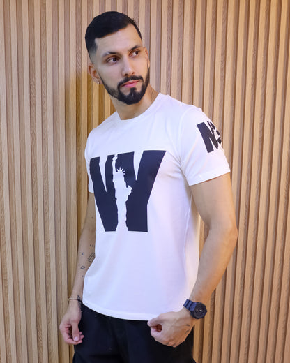 Camiseta Hombre Tela Fría – “NY Liberty Silhouette” Maitex
