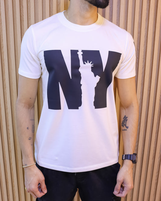 Camiseta Hombre Tela Fría – “NY Liberty Silhouette” Maitex