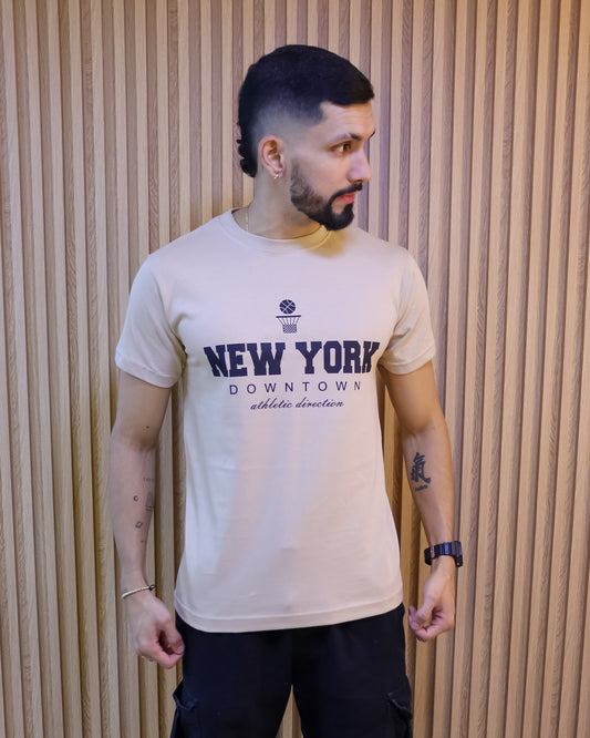 Camiseta Hombre 100% Algodón – “New York Downtown” Maitex