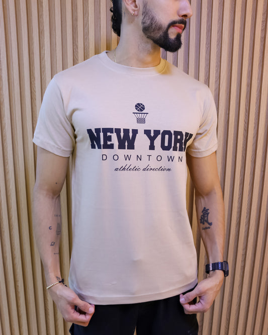Camiseta Hombre 100% Algodón – “New York Downtown” Maitex
