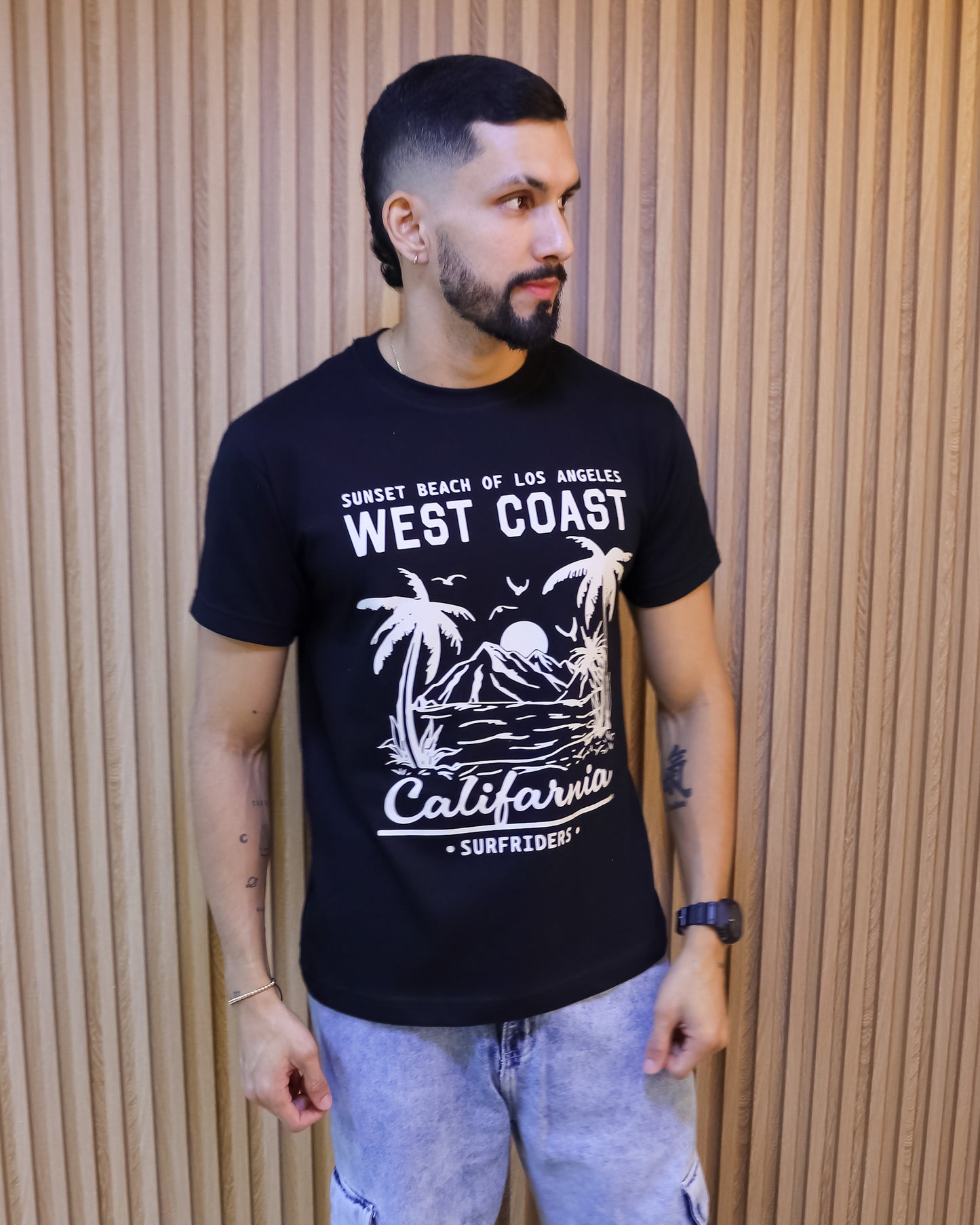 Camiseta Hombre 100% Algodón – “California Surfriders West Coast” Maitex