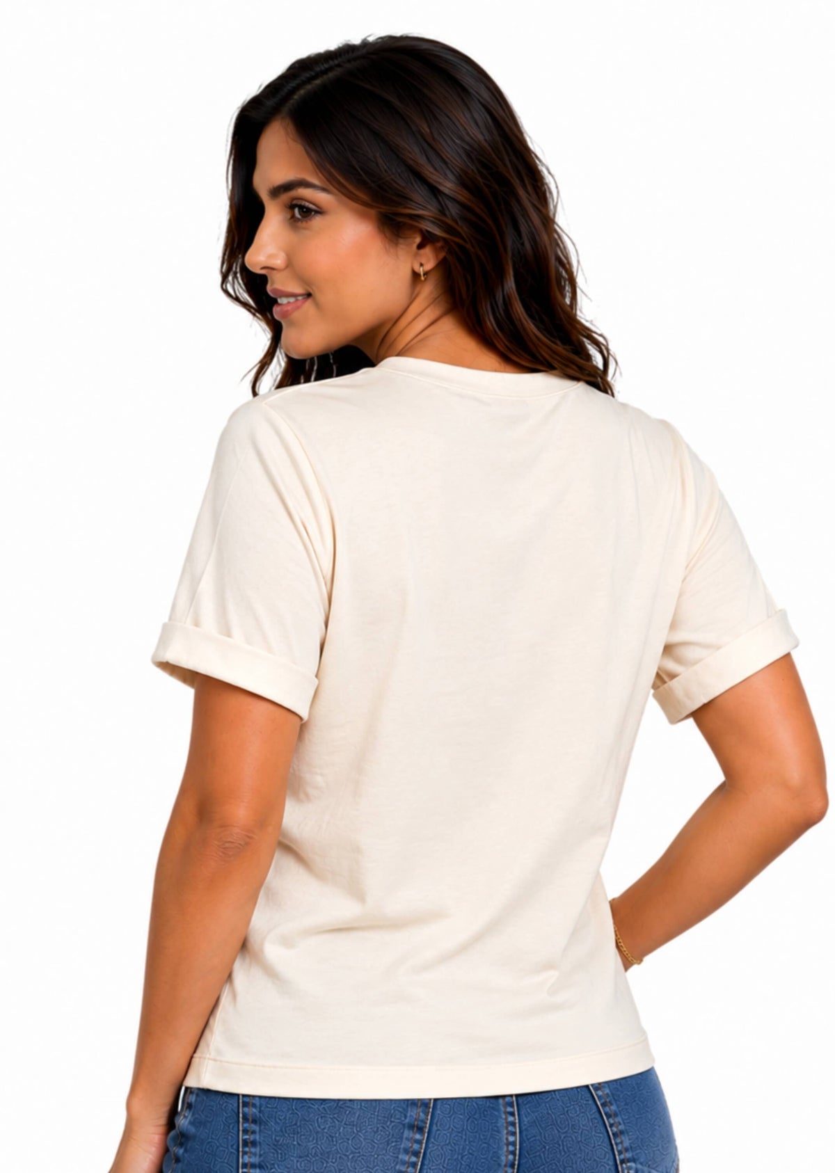 Camiseta de mujer "Golden Glam" en Tela Fría | Maitex
