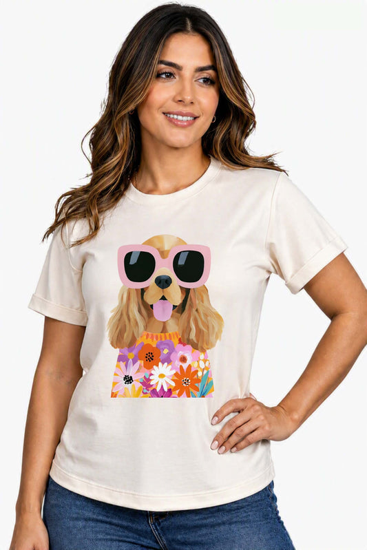 Camiseta de mujer "Spring Spaniel" en Tela Fría | Maitex