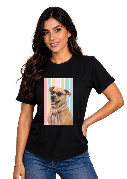Camiseta de mujer "Happy Vibes" en Tela Fría | Maitex