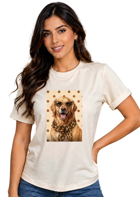 Camiseta de mujer "Golden Glam" en Tela Fría | Maitex