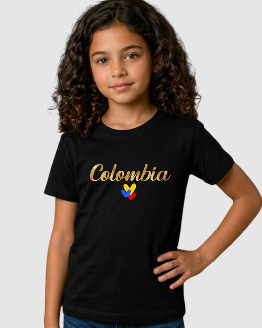 Camiseta de Niña "Colombia" en 100% Algodón | Maitex