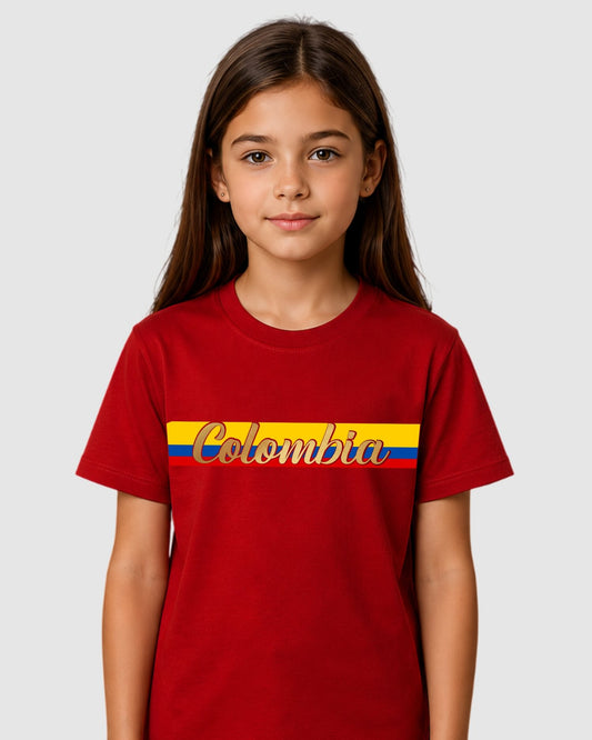 Camiseta de Niña "Colombia" en 100% Algodón | Maitex