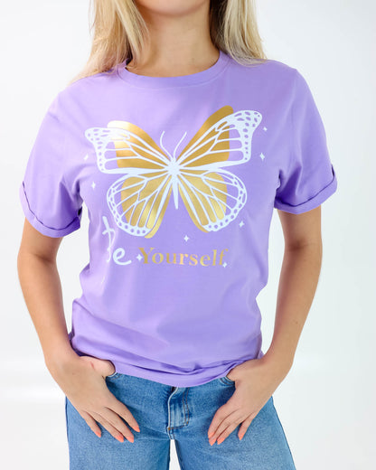 Camiseta de Mujer "Be Yourself" en Tela Fría | Maitex
