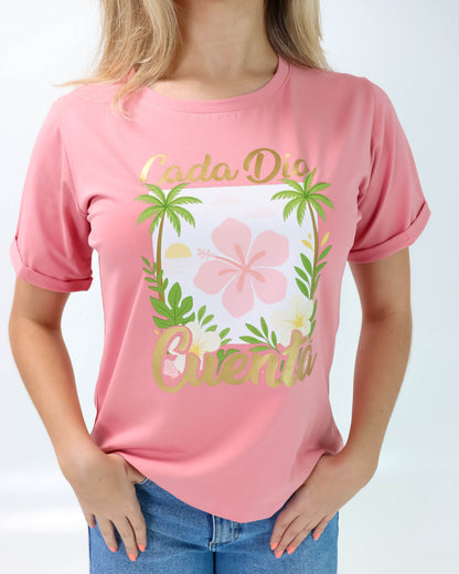 Camiseta de Mujer "Cada día cuenta" en Tela Fría | Maitex