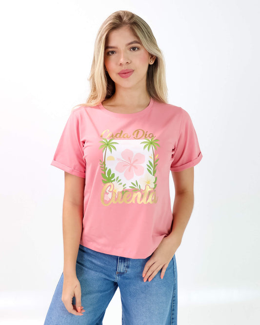 Camiseta de Mujer "Cada día cuenta" en Tela Fría | Maitex