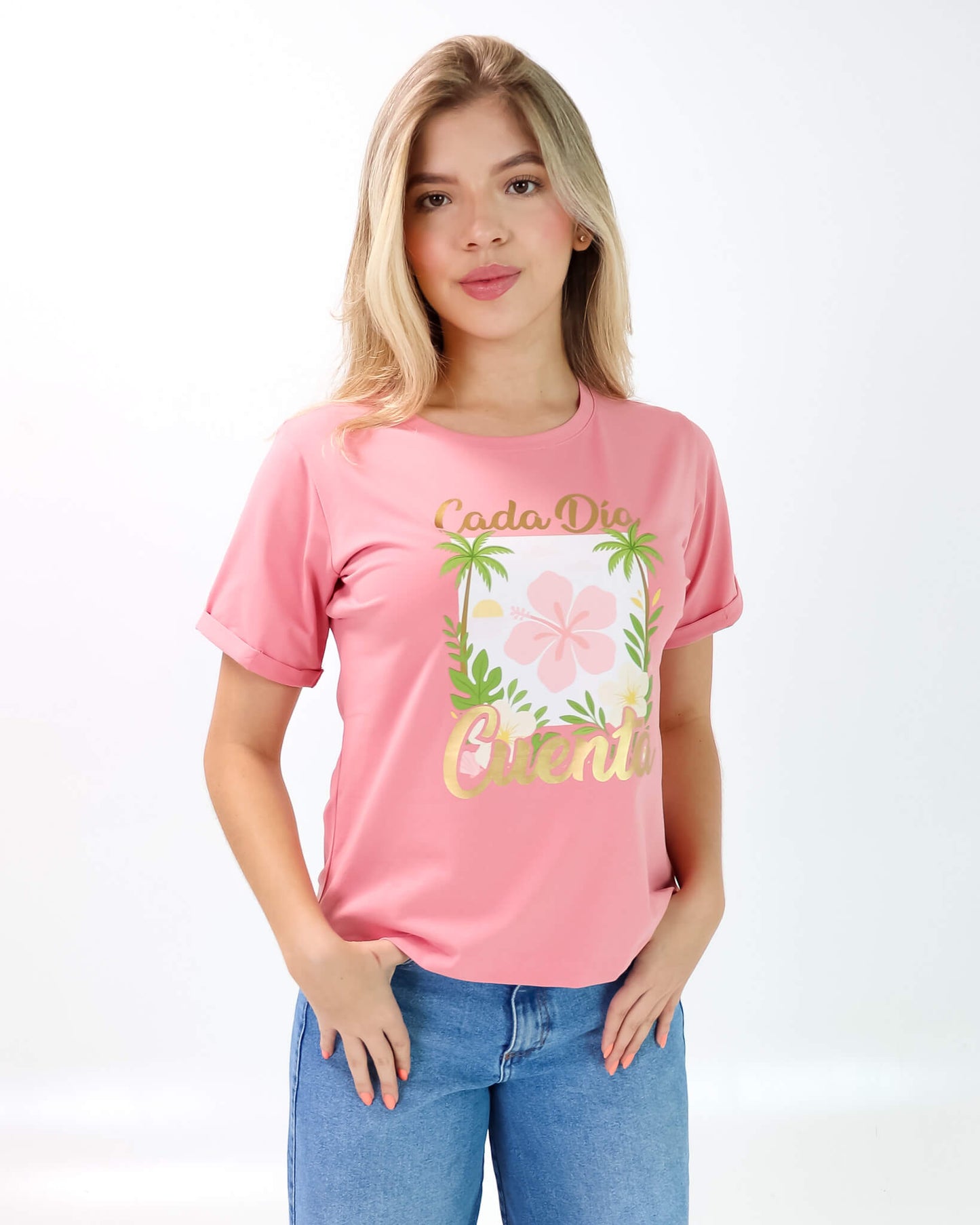 Camiseta de Mujer "Cada día cuenta" en Tela Fría | Maitex