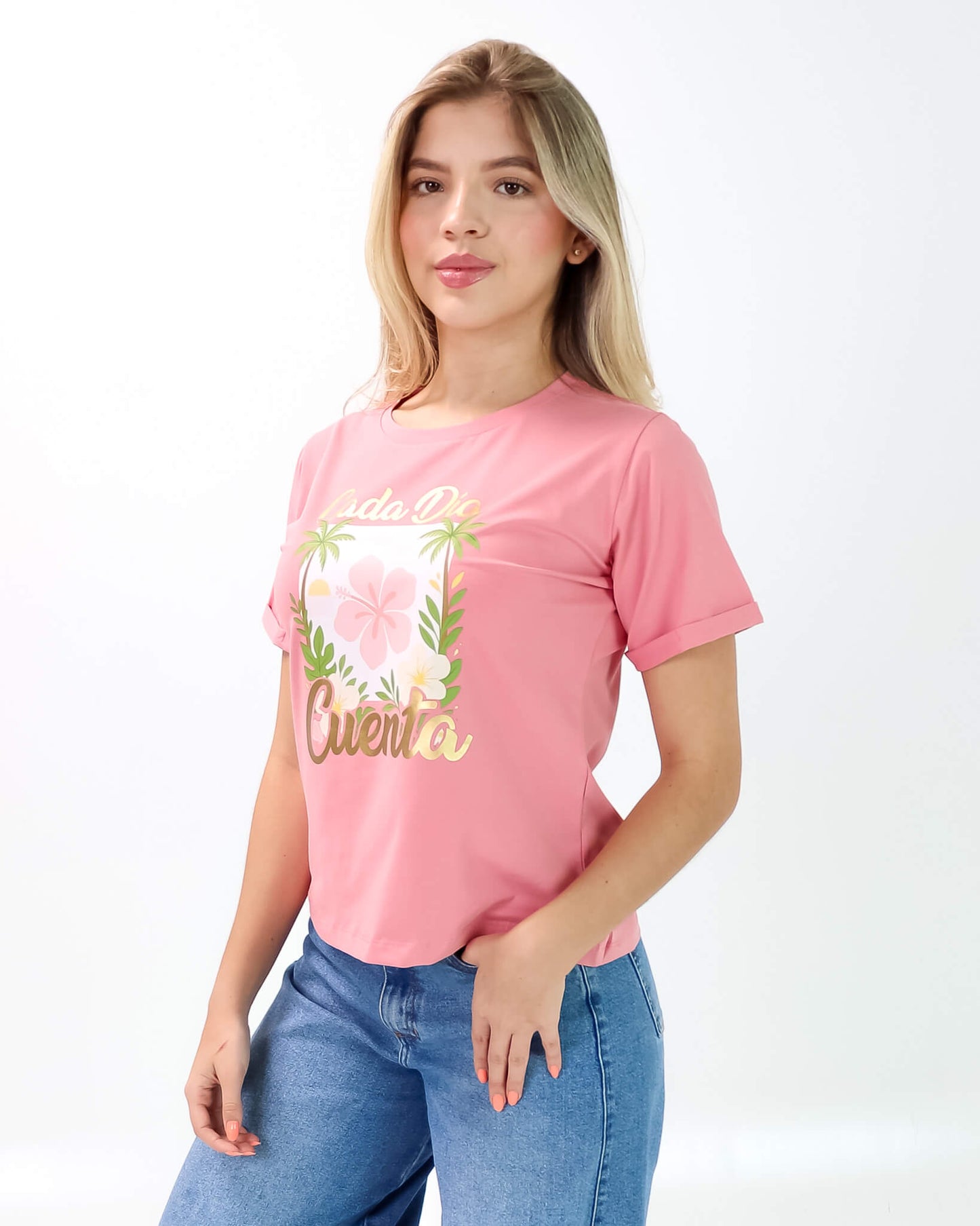 Camiseta de Mujer "Cada día cuenta" en Tela Fría | Maitex