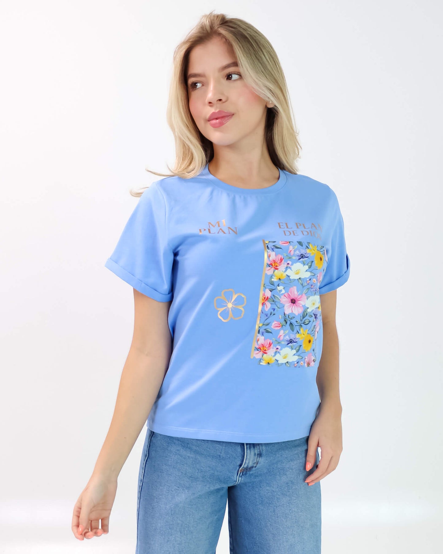 Camiseta de Mujer "Mi plan, el plan de Dios" en Tela Fría | Maitex