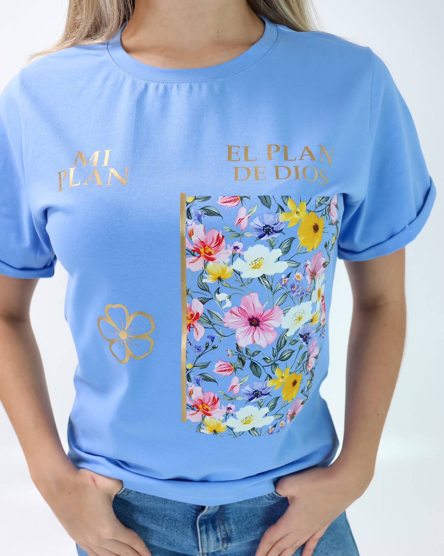 Camiseta de Mujer "Mi plan, el plan de Dios" en Tela Fría | Maitex