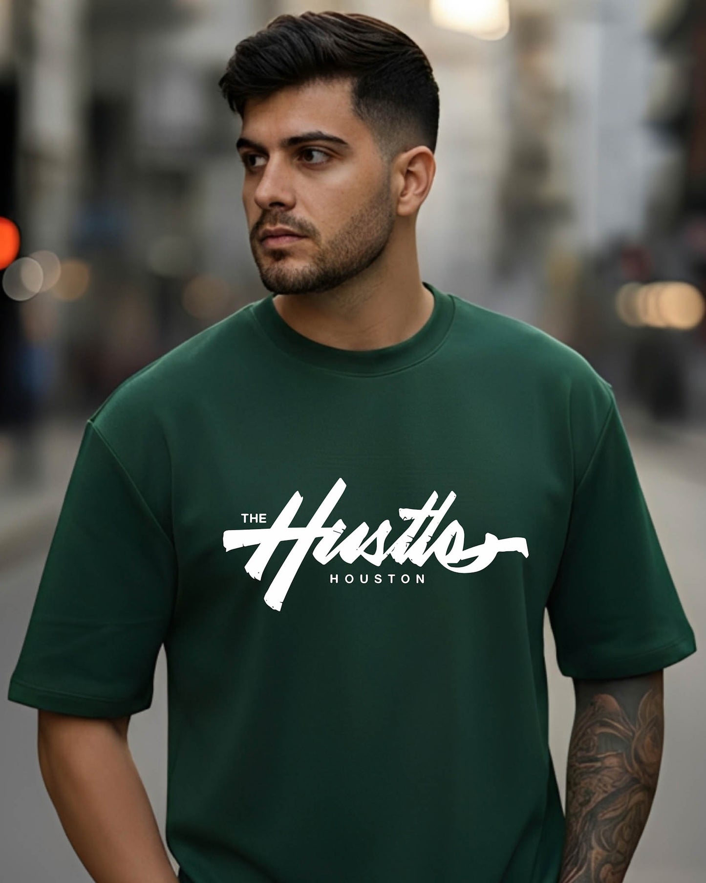 Camiseta de Hombre "Houston Hustle" en Algodón Premium Peruano | Maitex