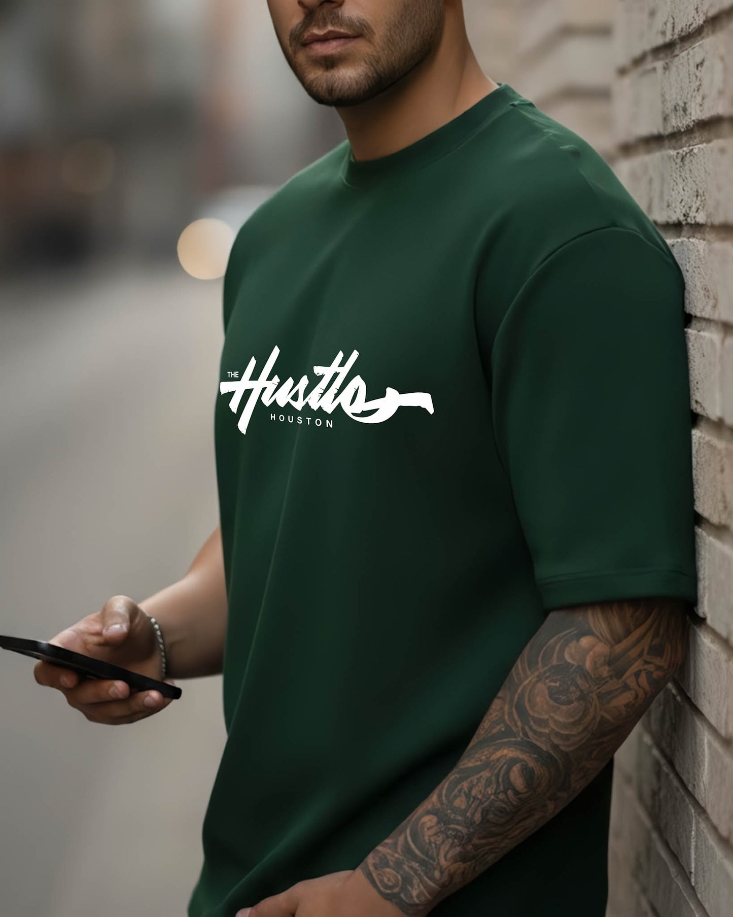 Camiseta de Hombre "Houston Hustle" en Algodón Premium Peruano | Maitex