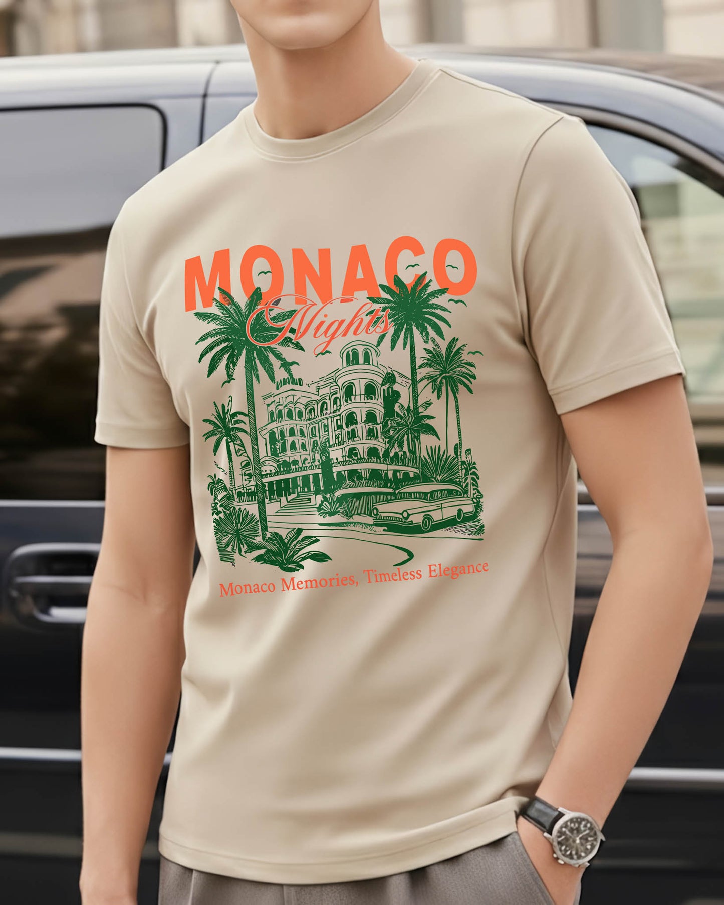 Camiseta de Hombre "Monaco Elegance" en Algodón Premium Peruano | Maitex