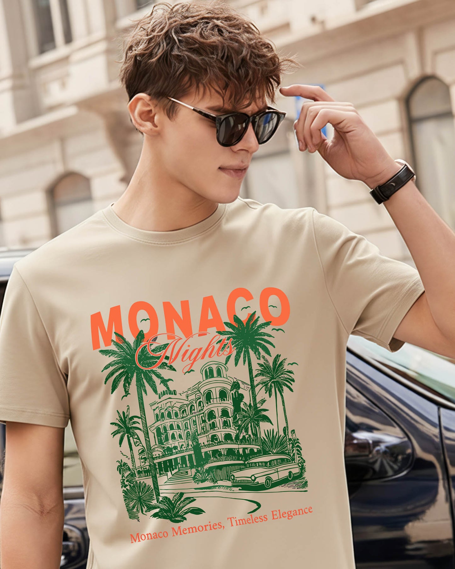 Camiseta de Hombre "Monaco Elegance" en Algodón Premium Peruano | Maitex