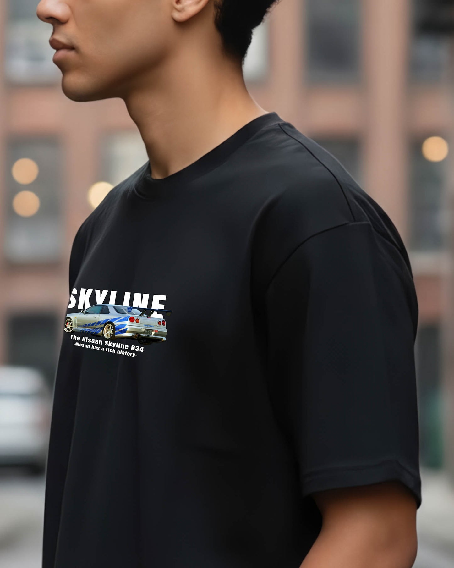 Camiseta de Hombre "Skyline" en Algodón Premium Peruano | Maitex