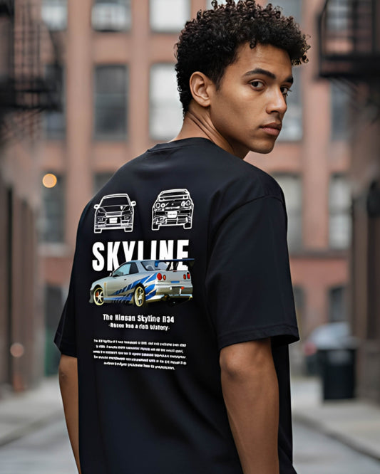Camiseta de Hombre "Skyline" en Algodón Premium Peruano | Maitex