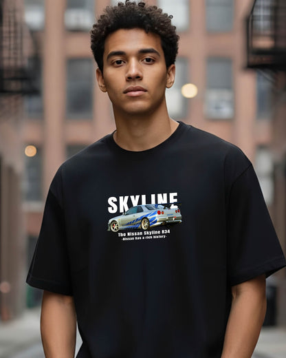 Camiseta de Hombre "Skyline" en Algodón Premium Peruano | Maitex