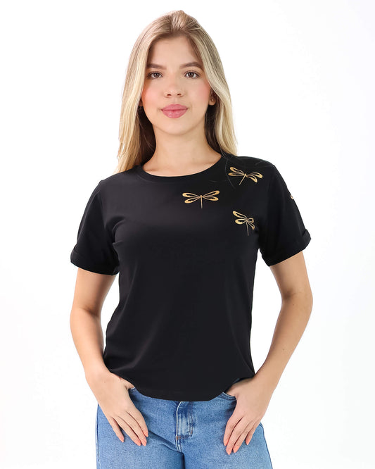 Camiseta de Mujer "Libélulas" en Tela Fría | Maitex