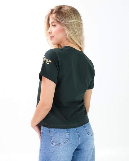 Camiseta de Mujer "Libélulas" en Tela Fría | Maitex
