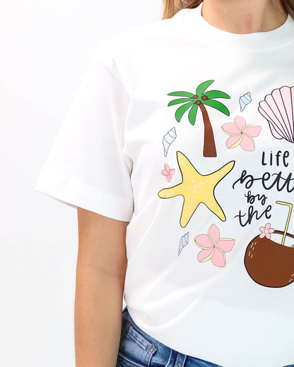 Camiseta de Mujer "Coconut Beach" en Algodón Premium Peruano