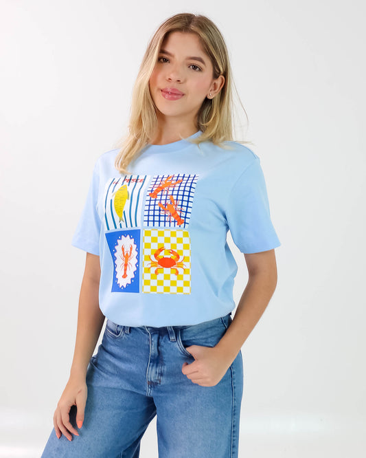 Camiseta de Mujer "Italian Summer" en Algodón Premium Peruano | Maitex