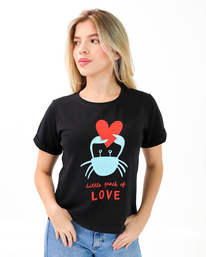 Camiseta de Mujer "Little pinch of Love" en Tela Fría | Maitex