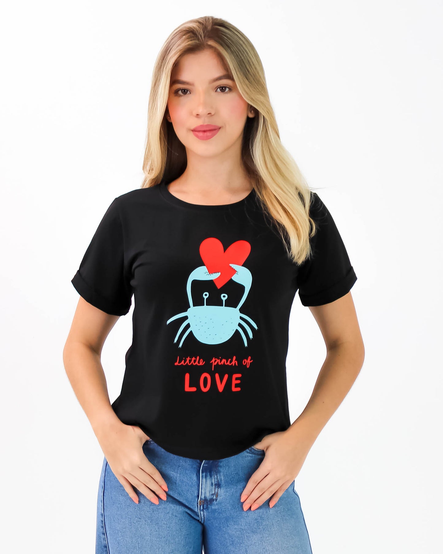 Camiseta de Mujer "Little pinch of Love" en Tela Fría | Maitex