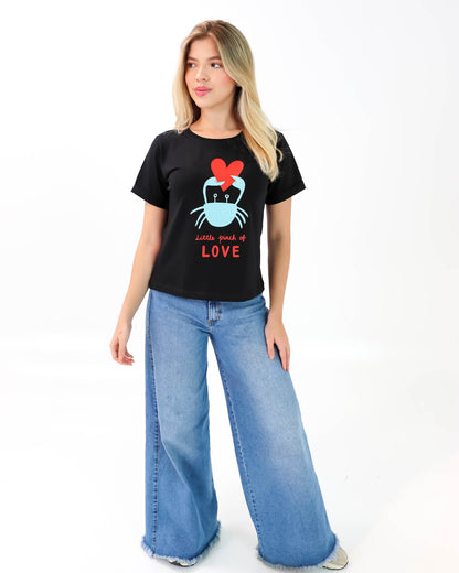 Camiseta de Mujer "Little pinch of Love" en Tela Fría | Maitex