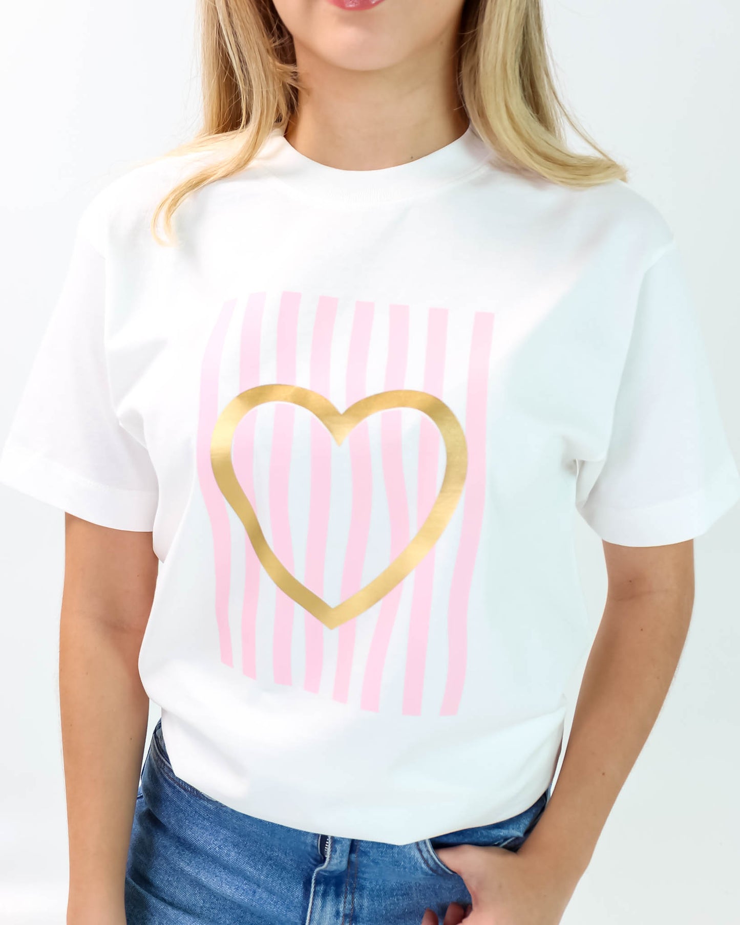 Camiseta de Mujer "Love Lines" en Algodón Premium Peruano | Maitex