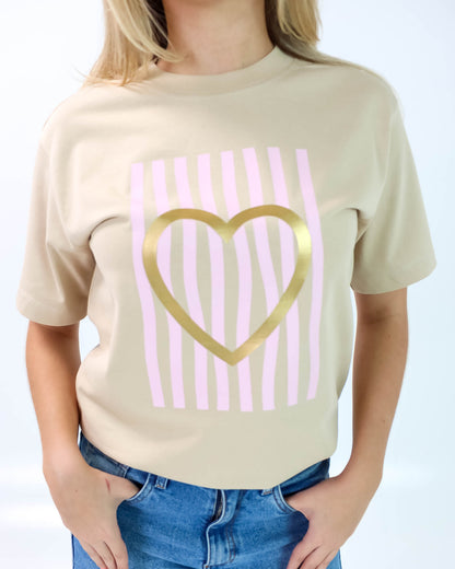 Camiseta de Mujer "Love Lines" en Algodón Premium Peruano | Maitex