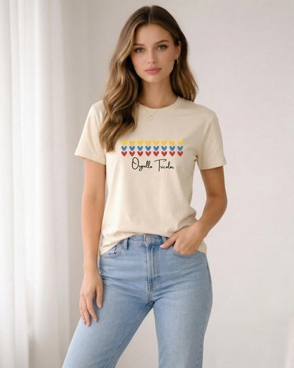 Camiseta de mujer "Orgullo Tricolor" en Algodón Premium Peruano | Maitex