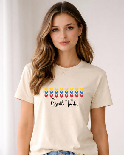 Camiseta de mujer "Orgullo Tricolor" en Algodón Premium Peruano | Maitex