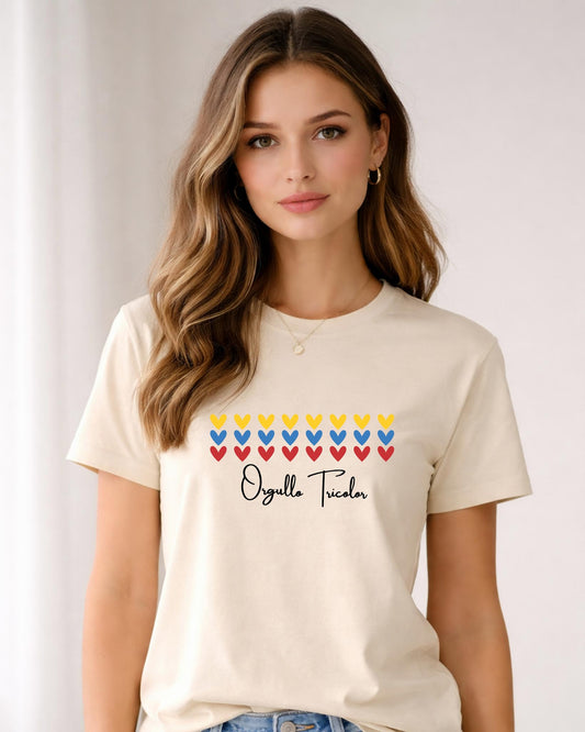 Camiseta de mujer "Orgullo Tricolor" en Algodón Premium Peruano | Maitex