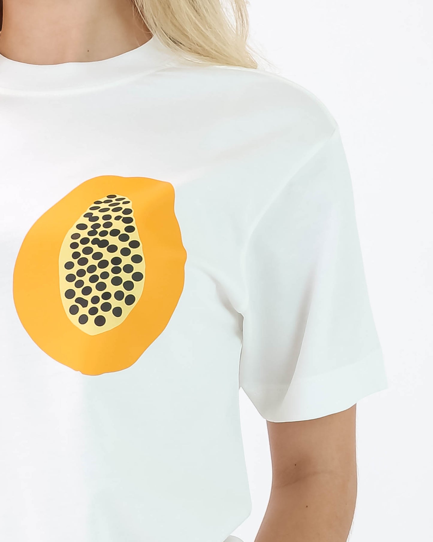 Camiseta de Mujer "Papayas" en Algodón Premium Peruano | Maitex